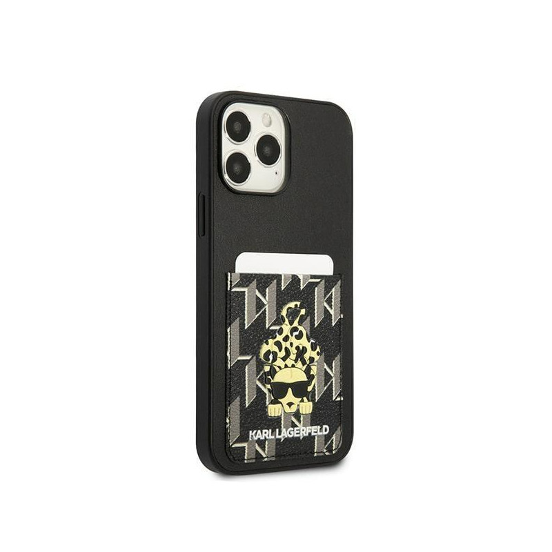Karl Lagerfeld Karlimals Cardslot dėklas, skirtas iPhone 13 Pro Max - juodas