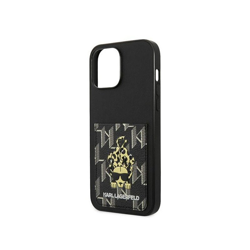Karl Lagerfeld Karlimals Cardslot dėklas, skirtas iPhone 13 Pro Max - juodas