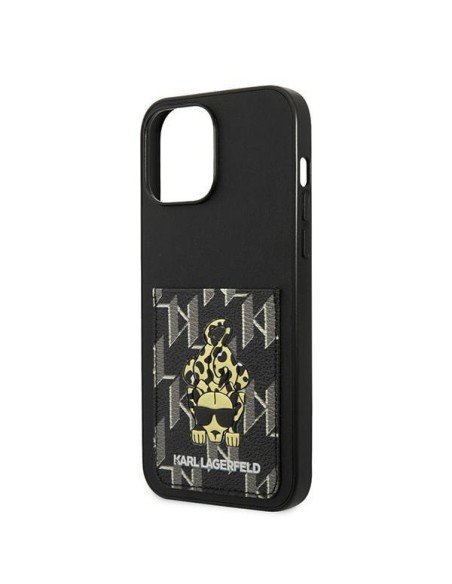 Karl Lagerfeld Karlimals Cardslot dėklas, skirtas iPhone 13 Pro Max - juodas Karl Lagerfeld Karlimals Cardslot dėklas, skirtas iPhone 13 Pro Max - juodas