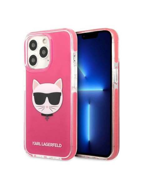Karl Lagerfeld Choupette Head dėklas, skirtas iPhone 13 Pro Max - fuksijos spalvos Karl Lagerfeld Choupette Head dėklas, skirtas iPhone 13 Pro Max - fuksijos spalvos