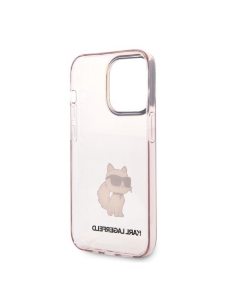 Karl Lagerfeld Ikonik Choupette dėklas iPhone 14 Pro - rožinis Karl Lagerfeld Ikonik Choupette dėklas iPhone 14 Pro - rožinis