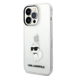 Karl Lagerfeld Ikonik Choupette dėklas iPhone 14 Pro - skaidrus