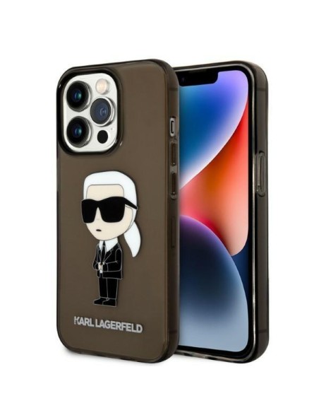 Karl Lagerfeld Ikonik Karl dėklas iPhone 14 Pro - juodas Karl Lagerfeld Ikonik Karl dėklas iPhone 14 Pro - juodas