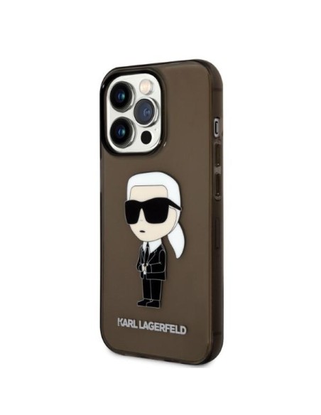 Karl Lagerfeld Ikonik Karl dėklas iPhone 14 Pro - juodas Karl Lagerfeld Ikonik Karl dėklas iPhone 14 Pro - juodas