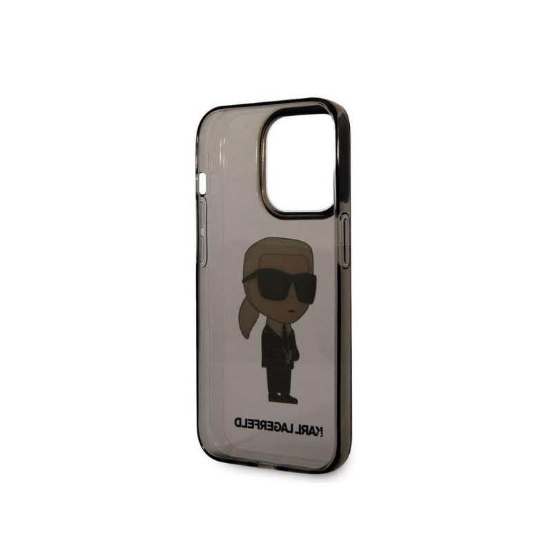Karl Lagerfeld Ikonik Karl dėklas iPhone 14 Pro - juodas