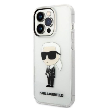 Karl Lagerfeld Ikonik Karl dėklas iPhone 14 Pro - skaidrus Karl Lagerfeld Ikonik Karl dėklas iPhone 14 Pro - skaidrus