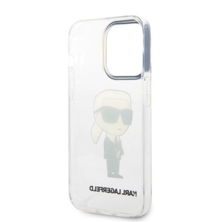 Karl Lagerfeld Ikonik Karl dėklas iPhone 14 Pro - skaidrus Karl Lagerfeld Ikonik Karl dėklas iPhone 14 Pro - skaidrus