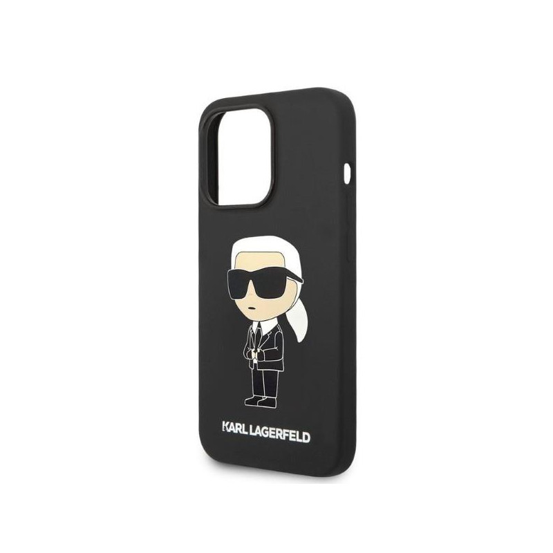 Karl Lagerfeld Silicone Ikonik dėklas iPhone 14 Pro - juodas