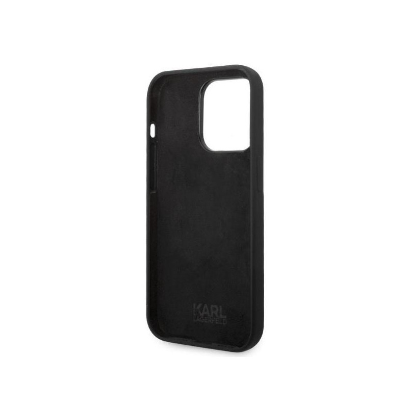 Karl Lagerfeld Silicone Ikonik dėklas iPhone 14 Pro - juodas