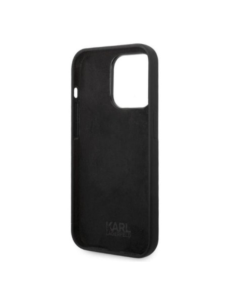 Karl Lagerfeld Silicone Ikonik dėklas iPhone 14 Pro - juodas Karl Lagerfeld Silicone Ikonik dėklas iPhone 14 Pro - juodas