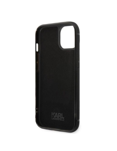 Karl Lagerfeld Signature Logo Cardslot dėklas, skirtas iPhone 14 Plus - juodas Karl Lagerfeld Signature Logo Cardslot dėklas, skirtas iPhone 14 Plus - juodas