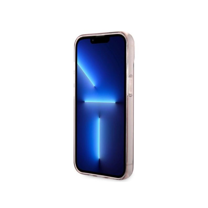 Karl Lagerfeld Ikonik Choupette dėklas iPhone 14 Plus - rožinis