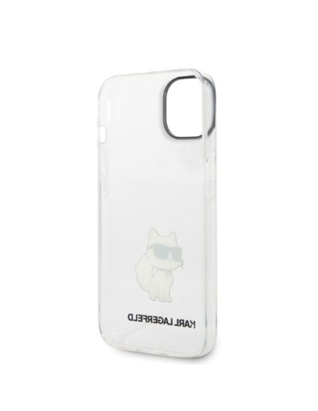 Karl Lagerfeld Ikonik Choupette dėklas iPhone 14 Plus - skaidrus