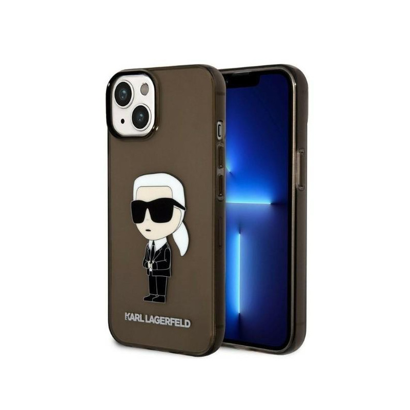 Karl Lagerfeld Ikonik Karl dėklas iPhone 14 Plus - juodas Karl Lagerfeld Ikonik Karl dėklas iPhone 14 Plus - juodas