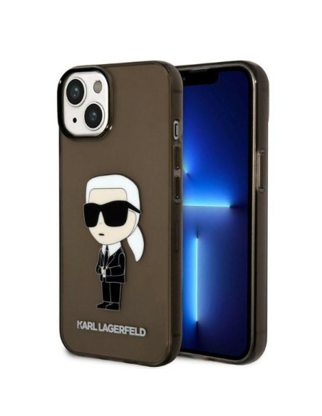 Karl Lagerfeld Ikonik Karl dėklas iPhone 14 Plus - juodas Karl Lagerfeld Ikonik Karl dėklas iPhone 14 Plus - juodas