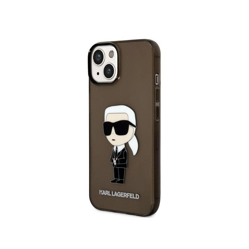 Karl Lagerfeld Ikonik Karl dėklas iPhone 14 Plus - juodas