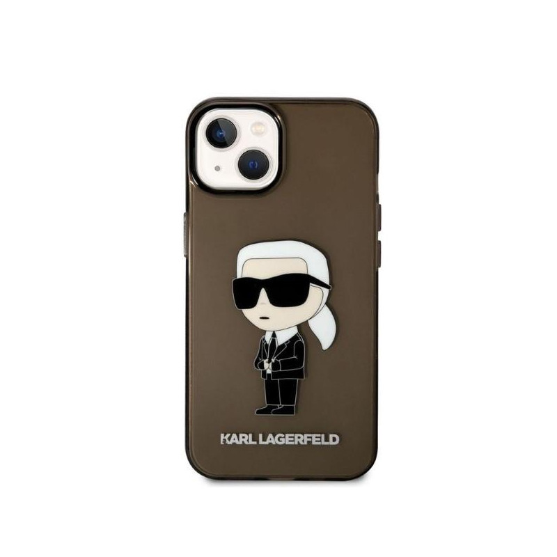 Karl Lagerfeld Ikonik Karl dėklas iPhone 14 Plus - juodas