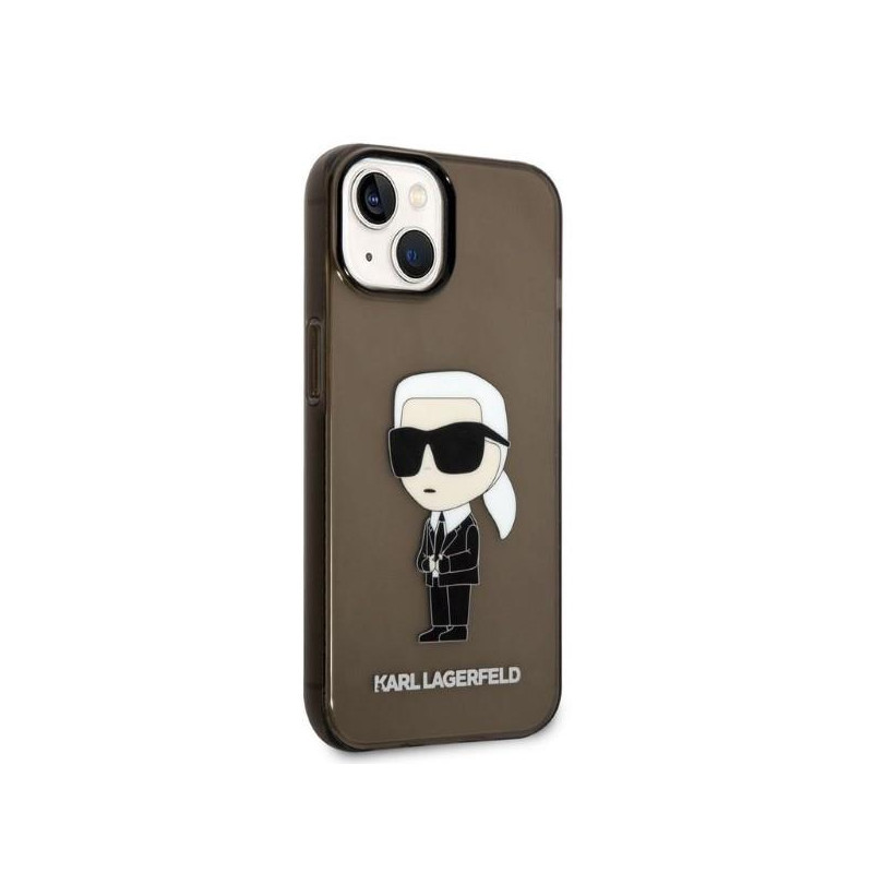Karl Lagerfeld Ikonik Karl dėklas iPhone 14 Plus - juodas