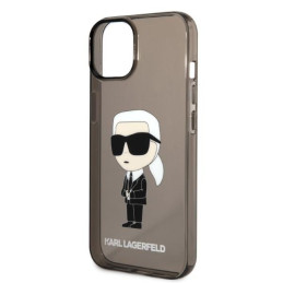 Karl Lagerfeld Ikonik Karl dėklas iPhone 14 Plus - juodas