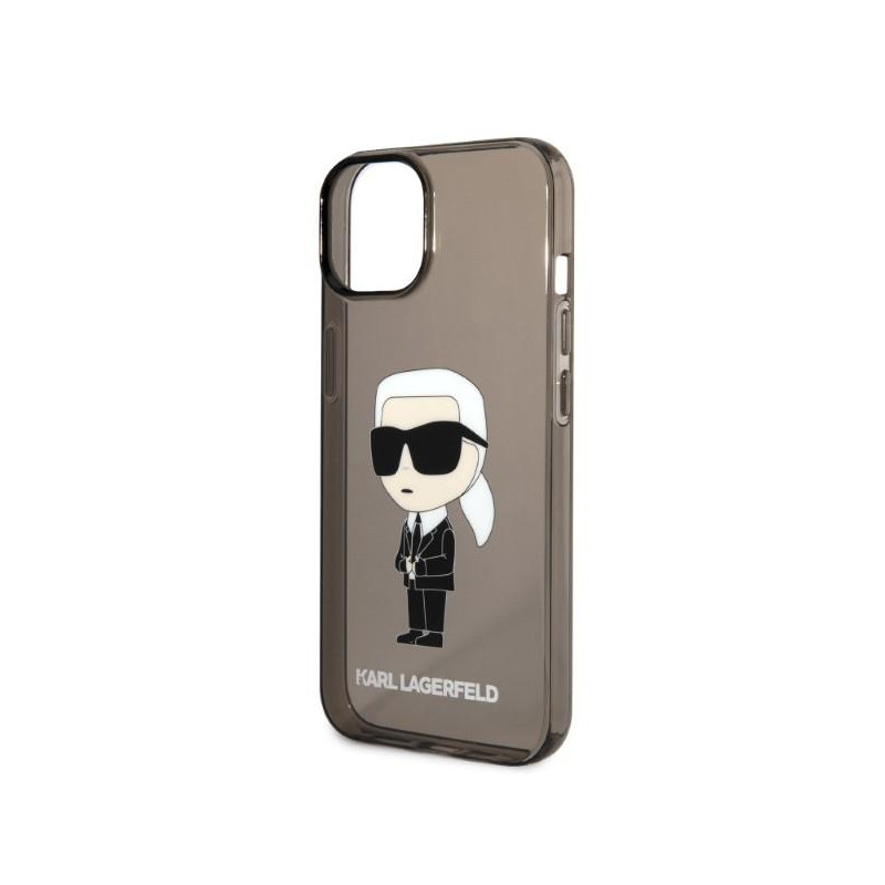 Karl Lagerfeld Ikonik Karl dėklas iPhone 14 Plus - juodas