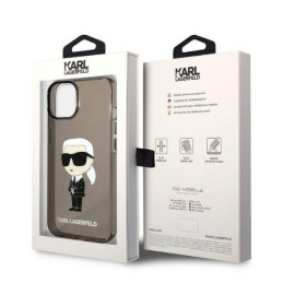 Karl Lagerfeld Ikonik Karl dėklas iPhone 14 Plus - juodas