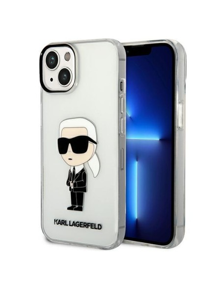 Karl Lagerfeld Ikonik Karl dėklas iPhone 14 Plus - skaidrus Karl Lagerfeld Ikonik Karl dėklas iPhone 14 Plus - skaidrus