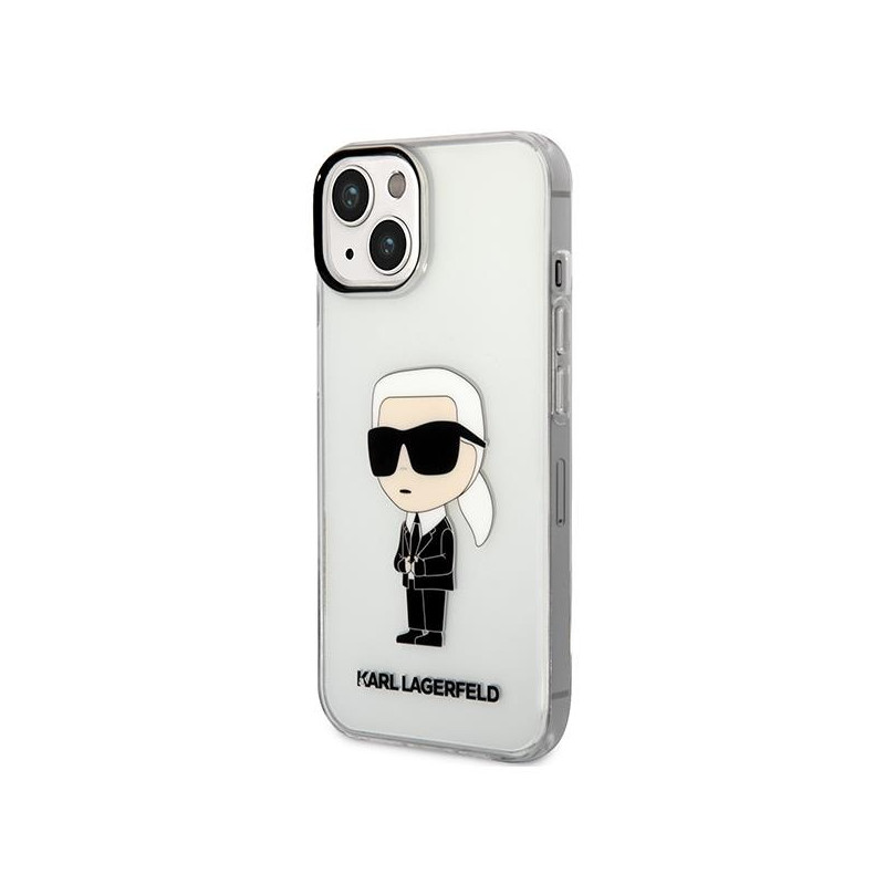 Karl Lagerfeld Ikonik Karl dėklas iPhone 14 Plus - skaidrus