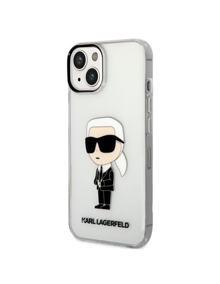 Karl Lagerfeld Ikonik Karl dėklas iPhone 14 Plus - skaidrus Karl Lagerfeld Ikonik Karl dėklas iPhone 14 Plus - skaidrus