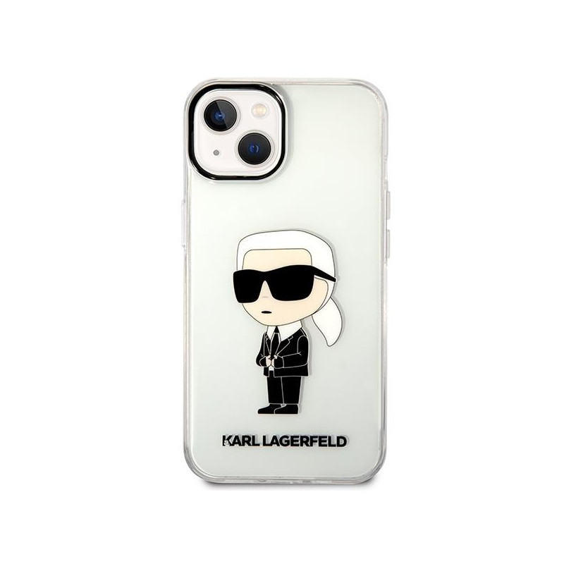 Karl Lagerfeld Ikonik Karl dėklas iPhone 14 Plus - skaidrus