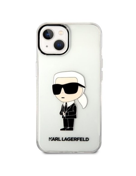 Karl Lagerfeld Ikonik Karl dėklas iPhone 14 Plus - skaidrus Karl Lagerfeld Ikonik Karl dėklas iPhone 14 Plus - skaidrus