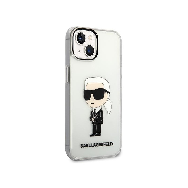 Karl Lagerfeld Ikonik Karl dėklas iPhone 14 Plus - skaidrus