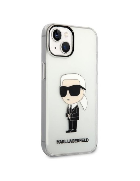 Karl Lagerfeld Ikonik Karl dėklas iPhone 14 Plus - skaidrus Karl Lagerfeld Ikonik Karl dėklas iPhone 14 Plus - skaidrus