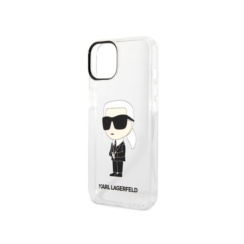 Karl Lagerfeld Ikonik Karl dėklas iPhone 14 Plus - skaidrus