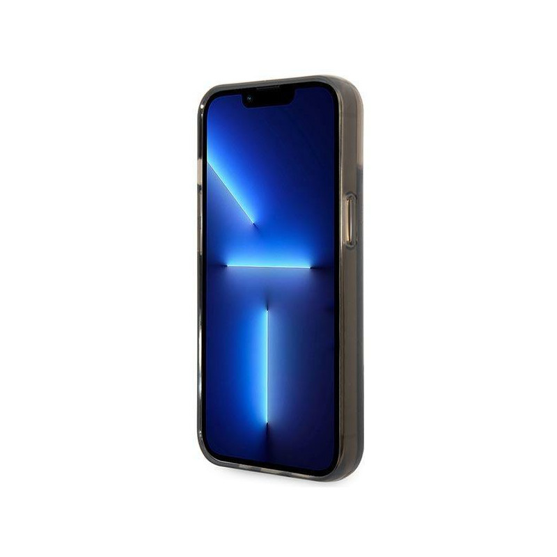 Karl Lagerfeld Liquid Glitter Elong dėklas iPhone 14 Plus - juodas