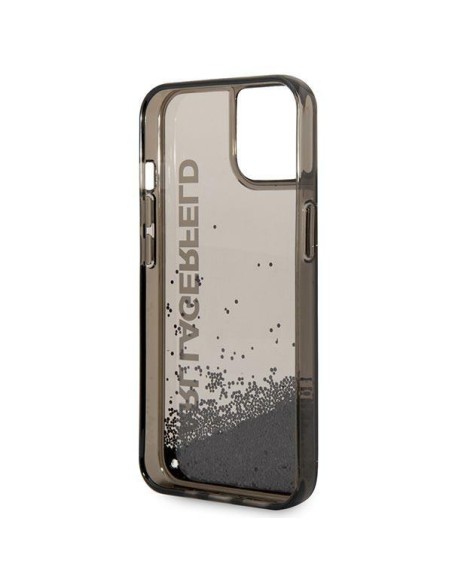 Karl Lagerfeld Liquid Glitter Elong dėklas iPhone 14 Plus - juodas Karl Lagerfeld Liquid Glitter Elong dėklas iPhone 14 Plus - juodas