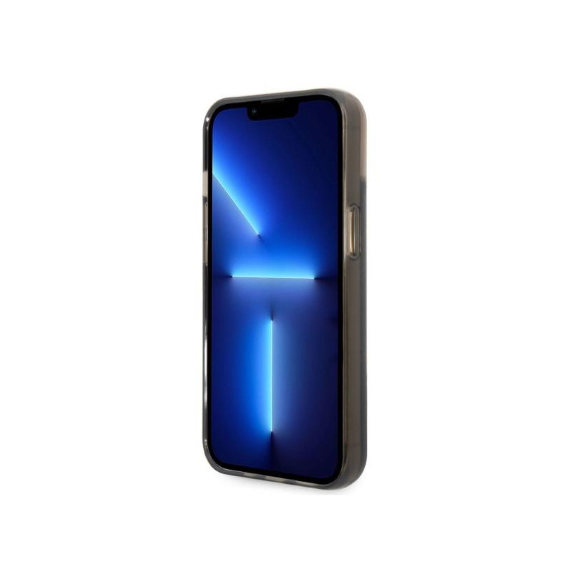 Karl Lagerfeld Liquid Glitter RSG dėklas iPhone 14 Plus - juodas