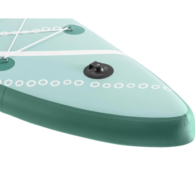 Dviejų kamerų pripučiama SUP lenta su priedais 125 kg - žalia