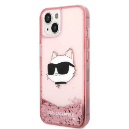 Karl Lagerfeld Glitter Choupette Head dėklas iPhone 14 Plus - rožinis