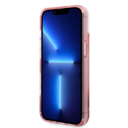 Karl Lagerfeld Glitter Choupette Head dėklas iPhone 14 Plus - rožinis