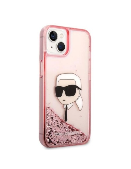 Karl Lagerfeld Glitter Karl& 39 s Head dėklas iPhone 14 Plus - rožinis Karl Lagerfeld Glitter Karl& 39 s Head dėklas iPhone 14 Plus - rožinis