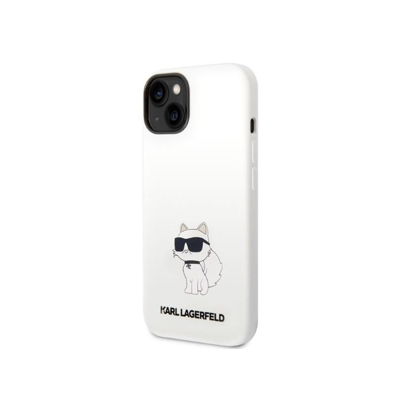 Karl Lagerfeld Silicone Choupette dėklas iPhone 14 Plus - baltas