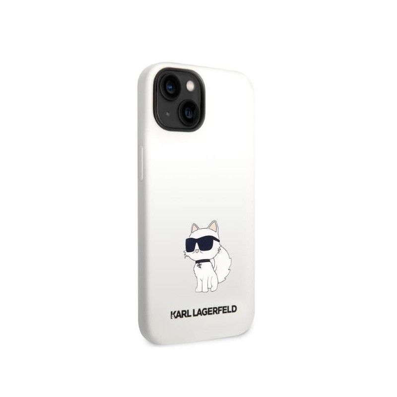 Karl Lagerfeld Silicone Choupette dėklas iPhone 14 Plus - baltas