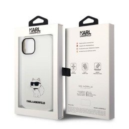 Karl Lagerfeld Silicone Choupette dėklas iPhone 14 Plus - baltas