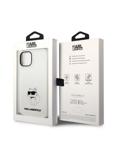 Karl Lagerfeld Silicone Choupette dėklas iPhone 14 Plus - baltas Karl Lagerfeld Silicone Choupette dėklas iPhone 14 Plus - baltas
