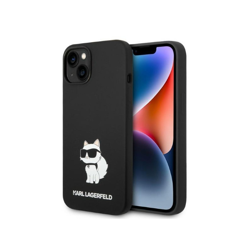 Karl Lagerfeld Silicone Choupette dėklas iPhone 14 Plus - juodas