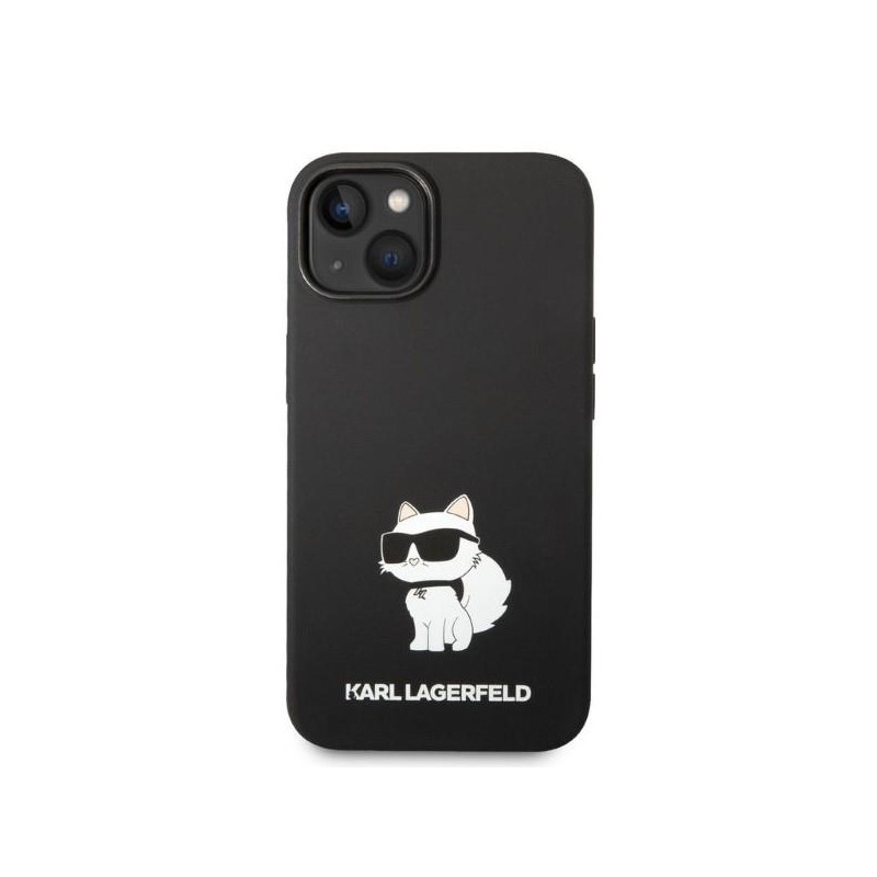 Karl Lagerfeld Silicone Choupette dėklas iPhone 14 Plus - juodas