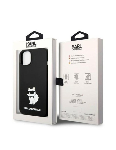 Karl Lagerfeld Silicone Choupette dėklas iPhone 14 Plus - juodas Karl Lagerfeld Silicone Choupette dėklas iPhone 14 Plus - juodas