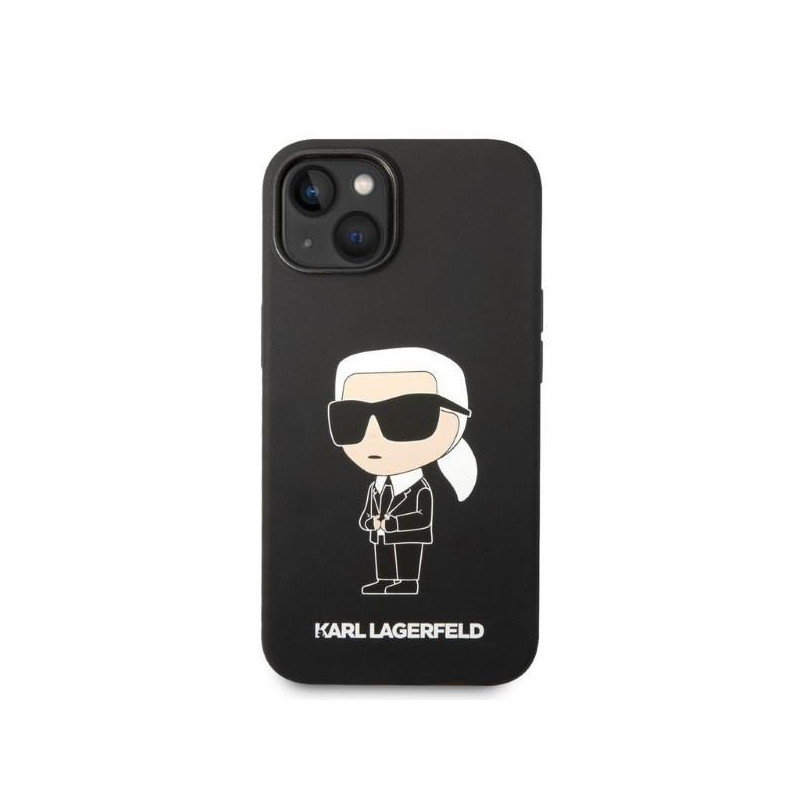 Karl Lagerfeld Silicone Ikonik dėklas iPhone 14 Plus - juodas