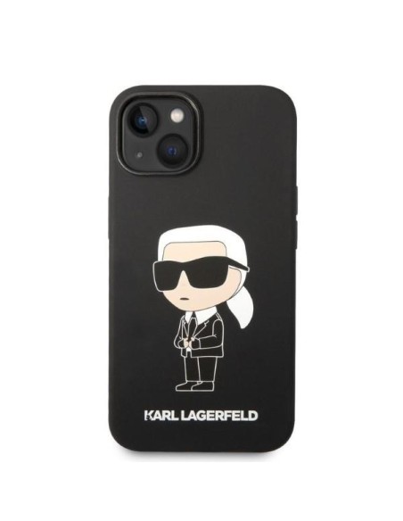 Karl Lagerfeld Silicone Ikonik dėklas iPhone 14 Plus - juodas Karl Lagerfeld Silicone Ikonik dėklas iPhone 14 Plus - juodas