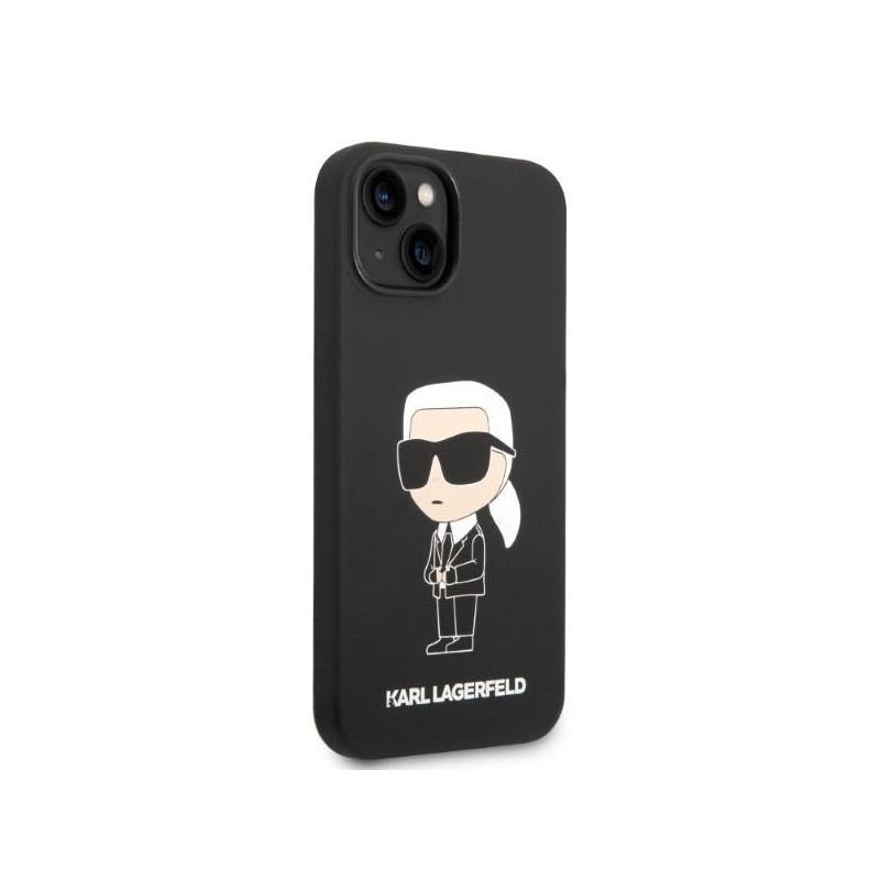 Karl Lagerfeld Silicone Ikonik dėklas iPhone 14 Plus - juodas